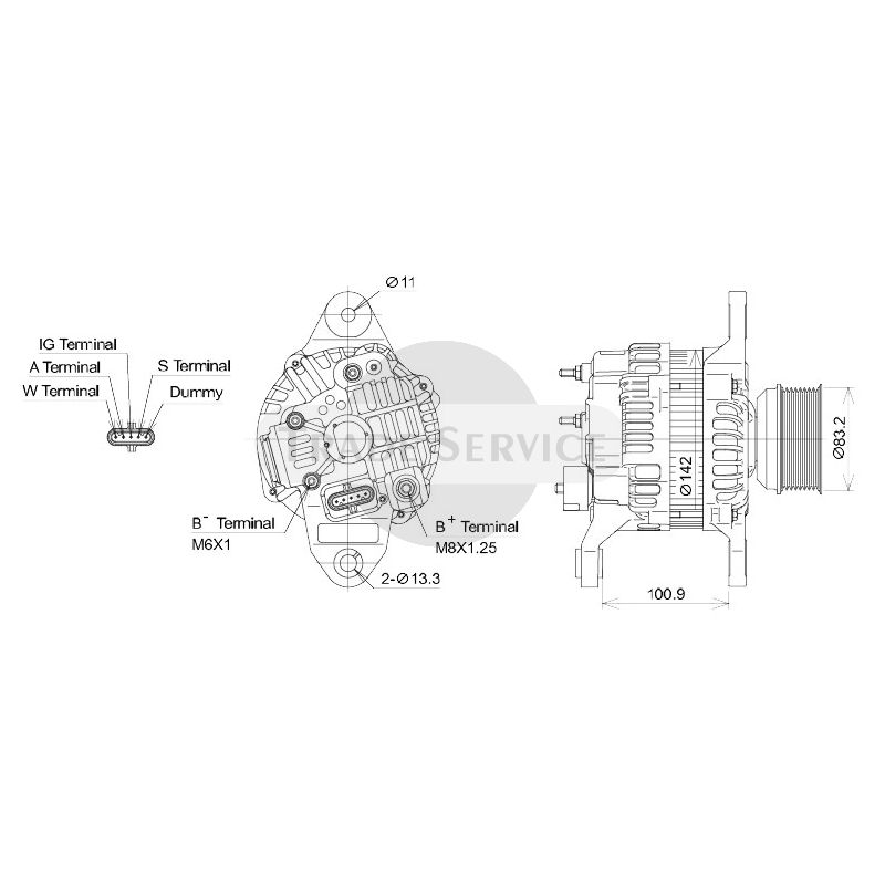 A4TR5591 / A004TR5591 (AM) Mitsubishi generátor