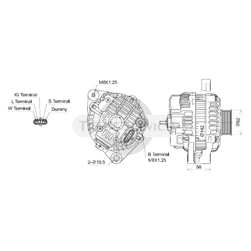 A4TR5794 / A004TR5794 (AM) Mitsubishi generátor