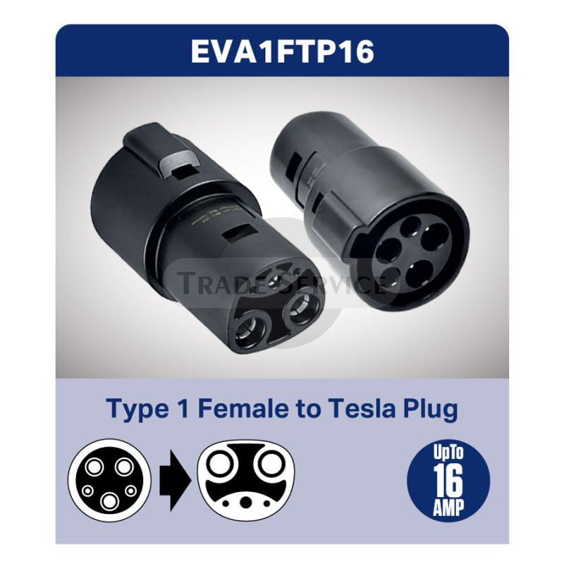 Type 1 anya - Tesla dugalj töltőkábel adapter