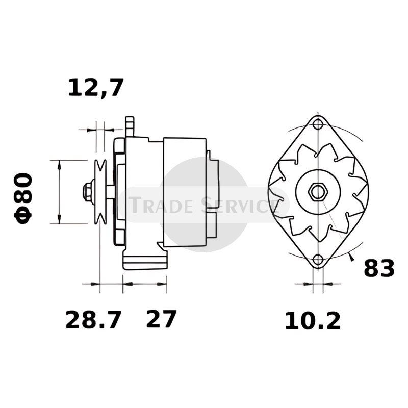 11.201.095 AAG1310 MAHLE (Letrika, Iskra) generátor MG462