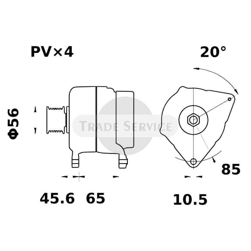 11.201.857 AAK5161 MAHLE (Letrika, Iskra) generátor MG377