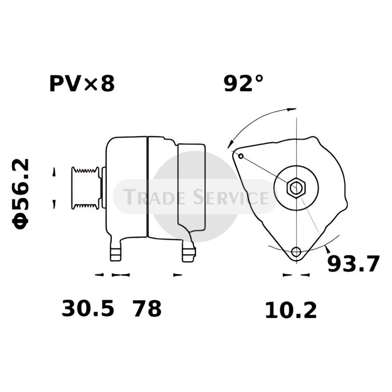 11.204.920 AAK5885 MAHLE (Letrika, Iskra) generátor MG623