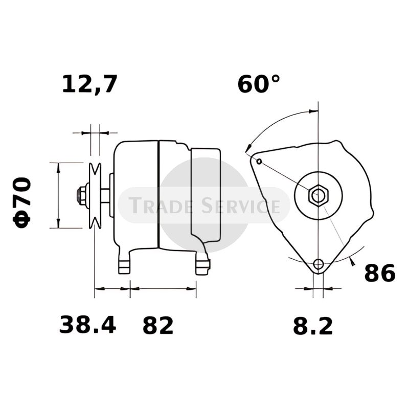 11.204.519 AAK5846 MAHLE (Letrika, Iskra) generátor MG612
