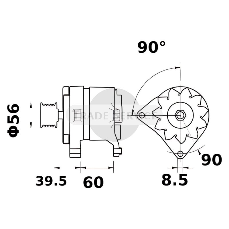 11.204.755 AAK4980 MAHLE (Letrika, Iskra) generátor MG625
