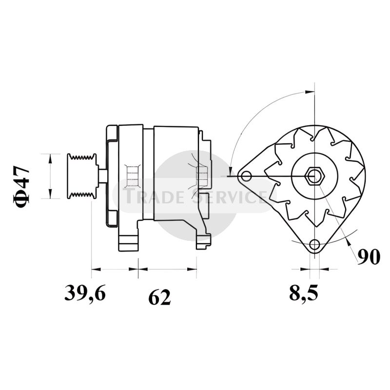 11.205.633 AAK4787 MAHLE (Letrika, Iskra) generátor MG1167