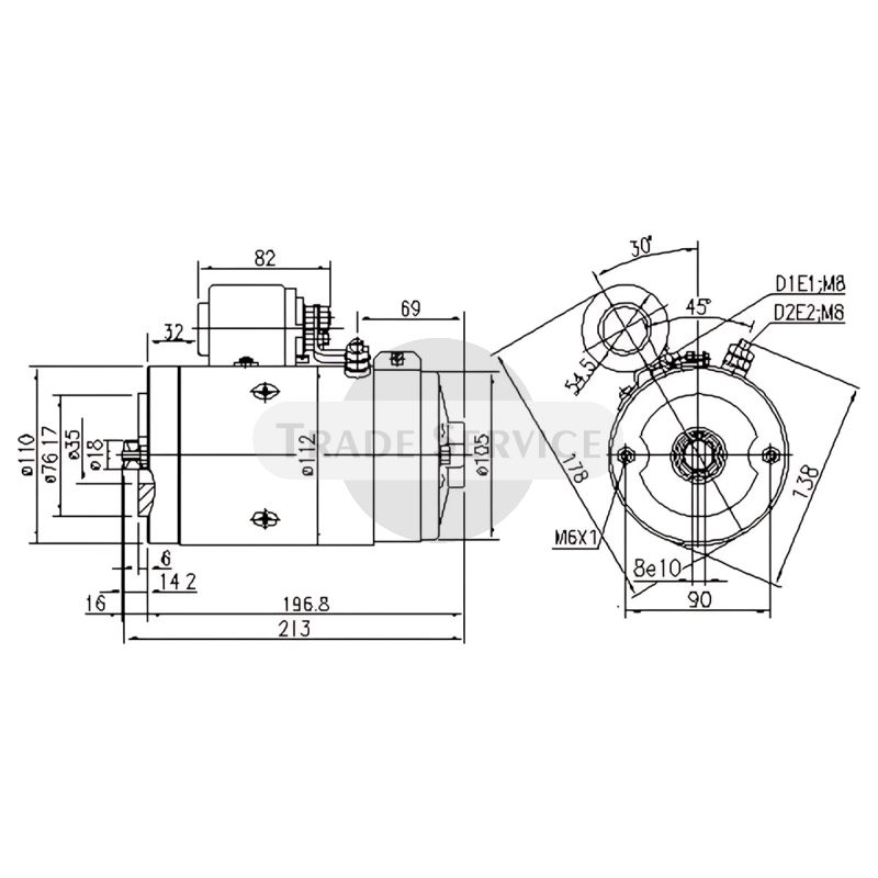 11.216.516 AMJ5778 MAHLE (Letrika, Iskra) egyenáramú motor MM270