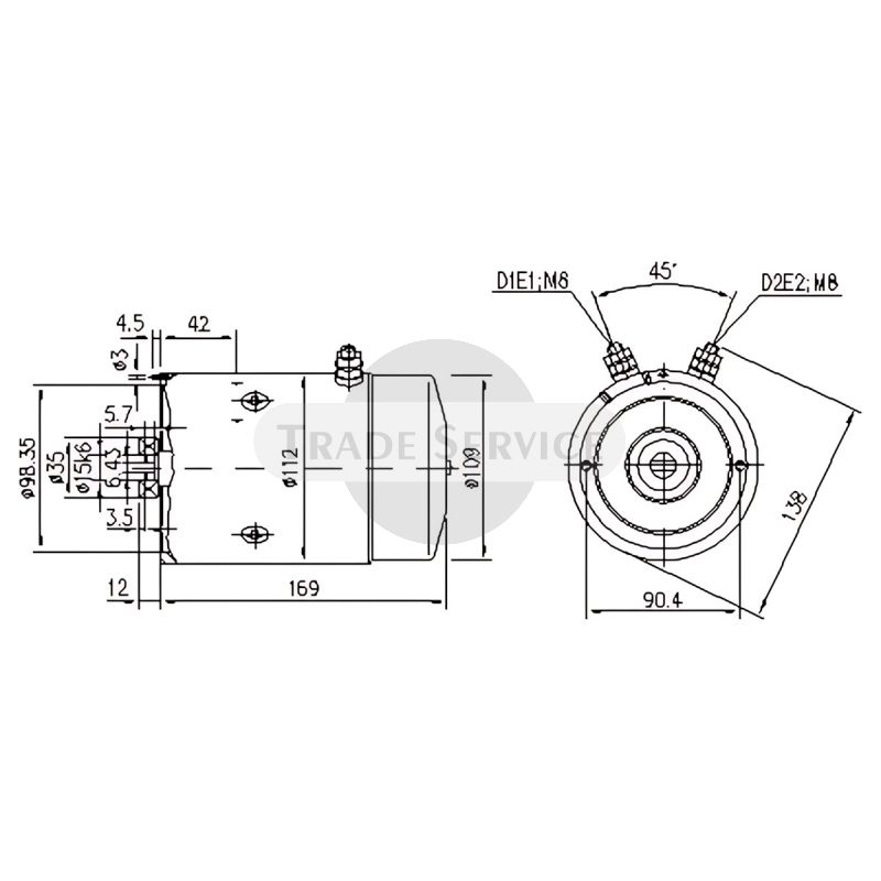 11.212.940 AMJ5268 MAHLE (Letrika, Iskra) egyenáramú motor MM333