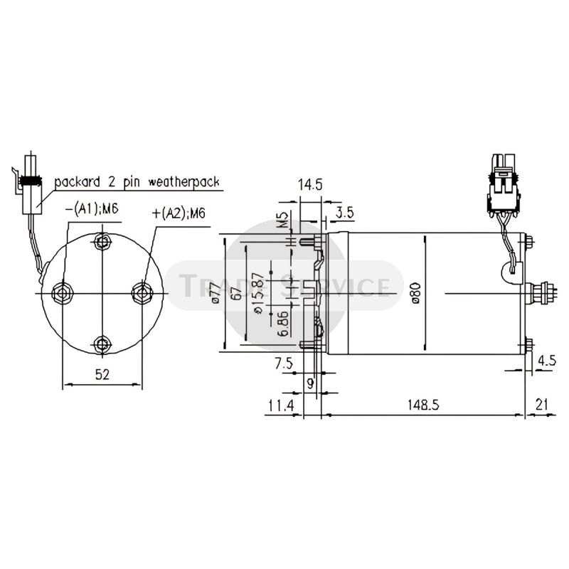 11.216.795 AME1125 MAHLE (Letrika, Iskra) egyenáramú motor MM325