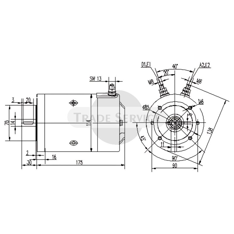 11.216.925 AMJ5868 MAHLE (Letrika, Iskra) egyenáramú motor MM13