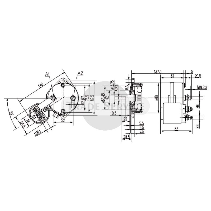 11.216.432 AME1759 MAHLE (Letrika, Iskra) egyenáramú motor MM337