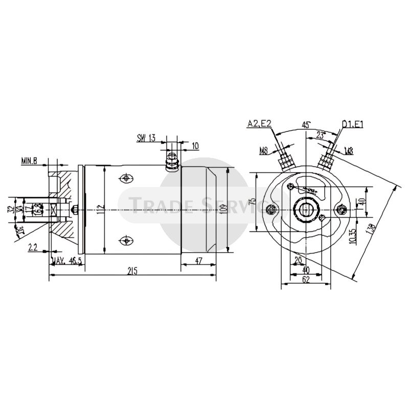 11.216.961 AMJ5878 MAHLE (Letrika, Iskra) egyenáramú motor MM336