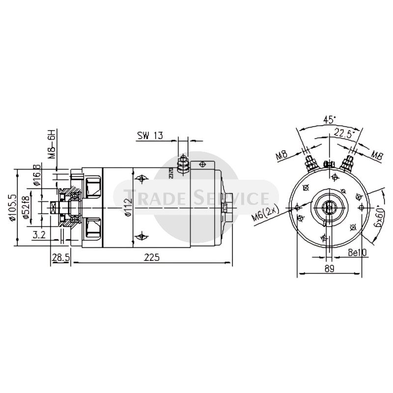 11.218.004 AMJ5888 MAHLE (Letrika, Iskra) egyenáramú motor MM3