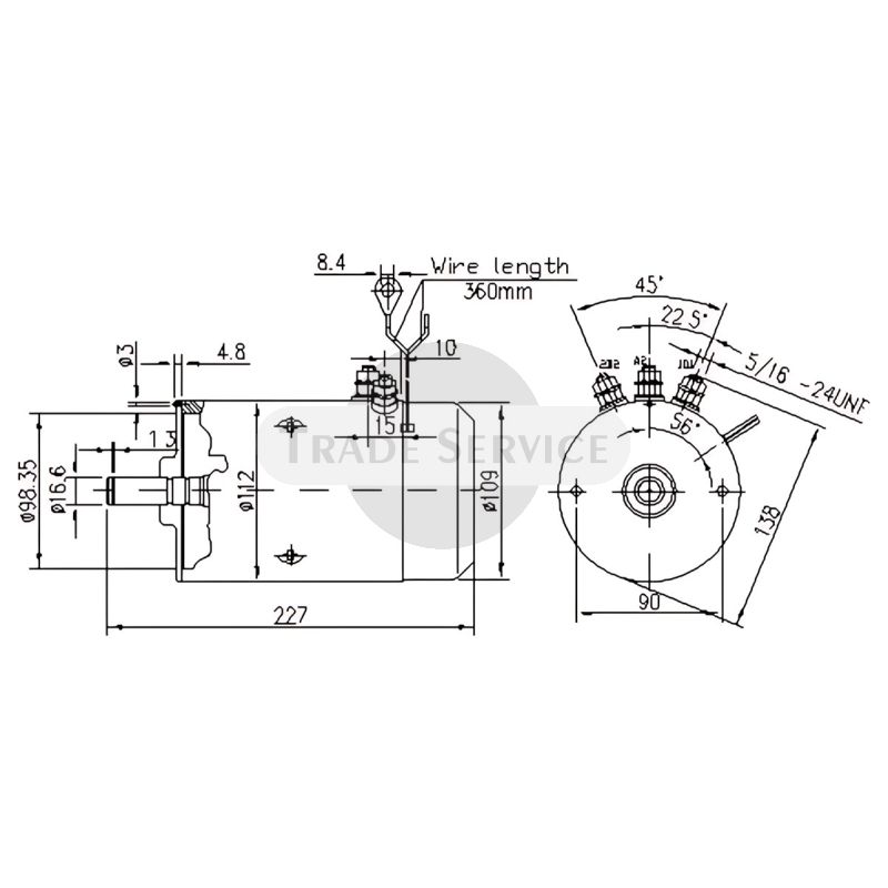 11.212.744 AMJ4688 MAHLE (Letrika, Iskra) egyenáramú motor MM5