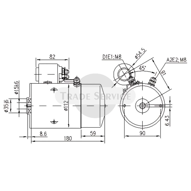11.212.597 AMJ5144 MAHLE (Letrika, Iskra) egyenáramú motor MM41