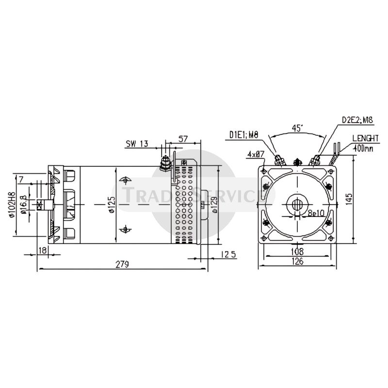 11.216.941 AMK5569 MAHLE (Letrika, Iskra) egyenáramú motor MM42