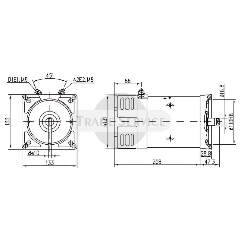 11.218.044 AMK5582 MAHLE (Letrika, Iskra) egyenáramú motor MM55
