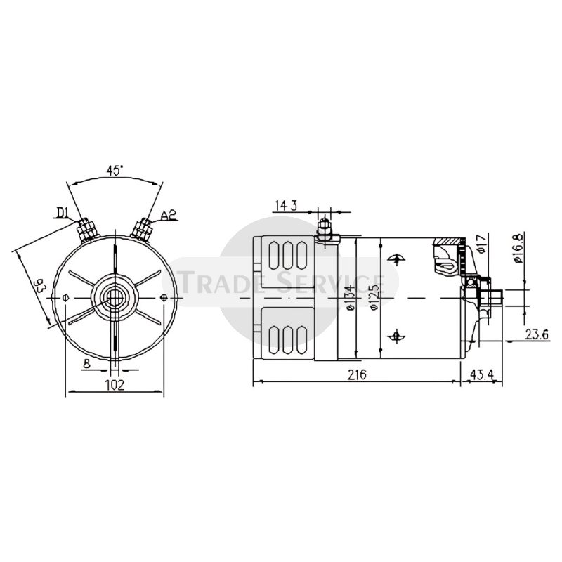 11.218.108 AMK4509 MAHLE (Letrika, Iskra) egyenáramú motor MM395