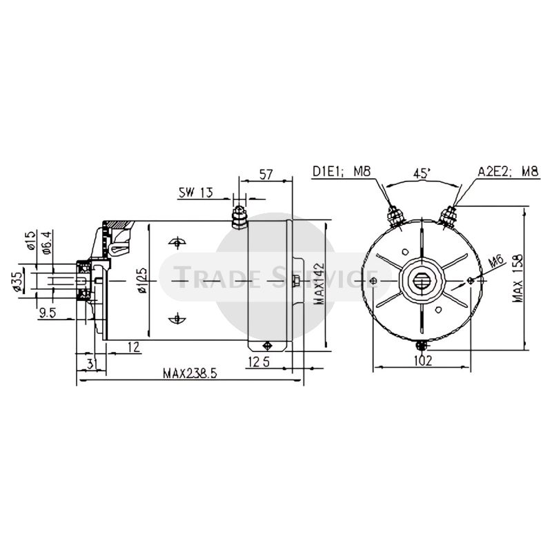 11.212.394 AMK5640 MAHLE (Letrika, Iskra) egyenáramú motor MM378