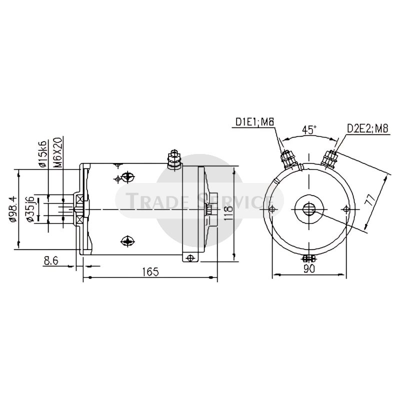 11.216.093 AMJ5704 MAHLE (Letrika, Iskra) egyenáramú motor MM412