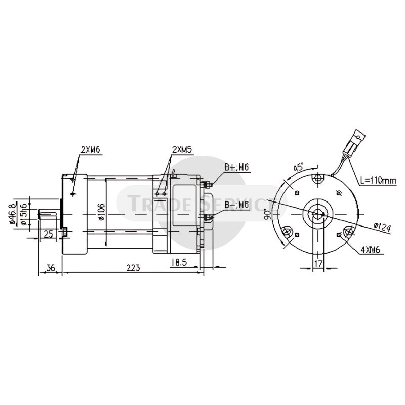 11.213.335 AMG6381 MAHLE (Letrika, Iskra) egyenáramú motor MM420