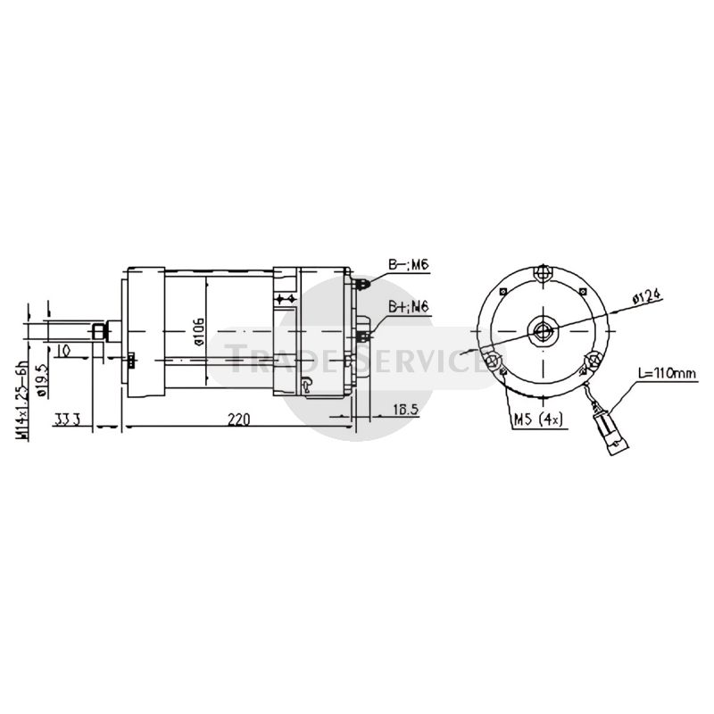 11.213.336 AMG6382 MAHLE (Letrika, Iskra) egyenáramú motor MM421
