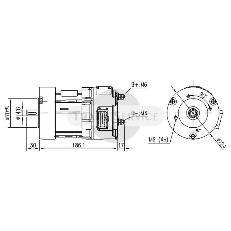 11.213.303 AMG6377 MAHLE (Letrika, Iskra) egyenáramú motor MM406