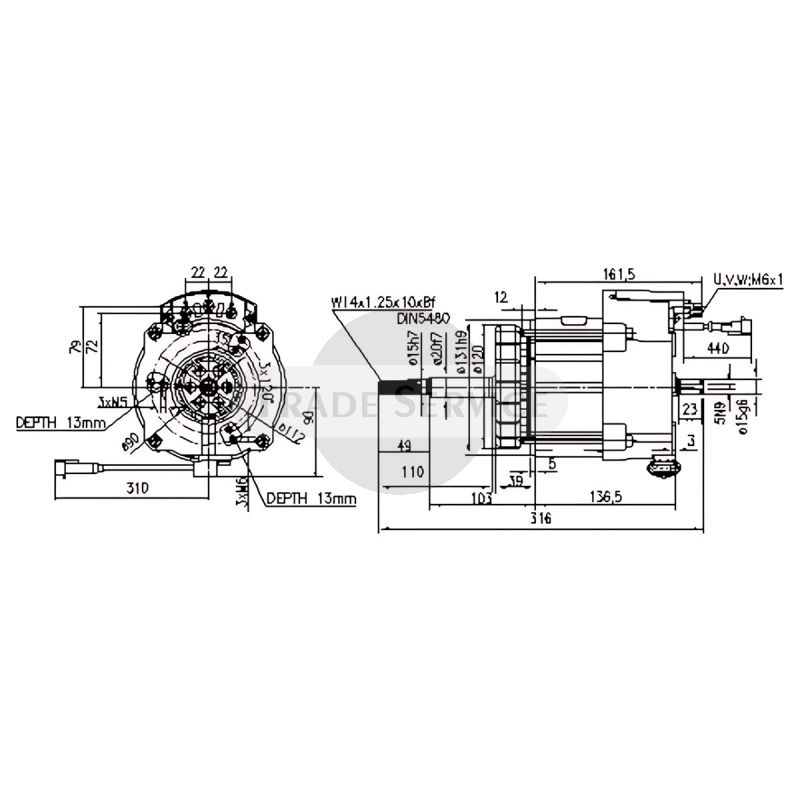 11.217.113 AML7119 MAHLE (Letrika, Iskra) egyenáramú motor MM22