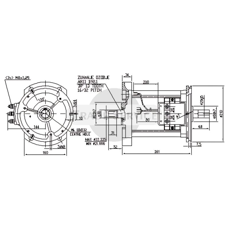 11.217.072 AMT7107 MAHLE (Letrika, Iskra) egyenáramú motor MM369