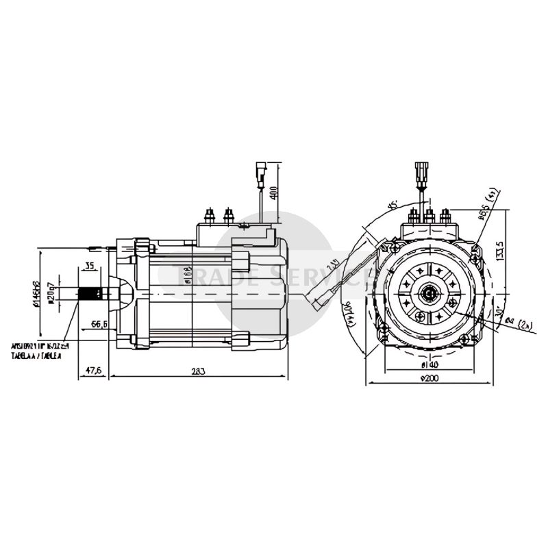 11.217.110 AMT7209 MAHLE (Letrika, Iskra) egyenáramú motor MM2