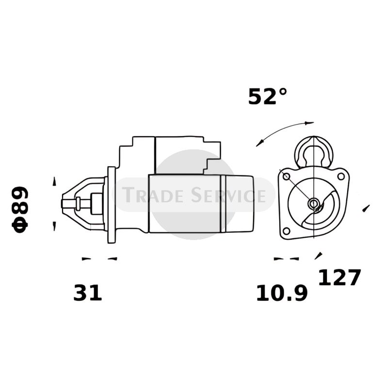 11.132.177 AZF4323 MAHLE (Letrika, Iskra) önindító MS210