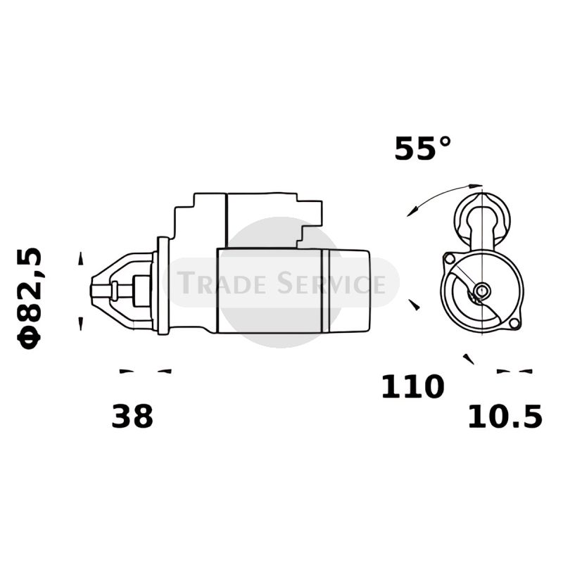 11.132.279 AZE4266 MAHLE (Letrika, Iskra) önindító MS649
