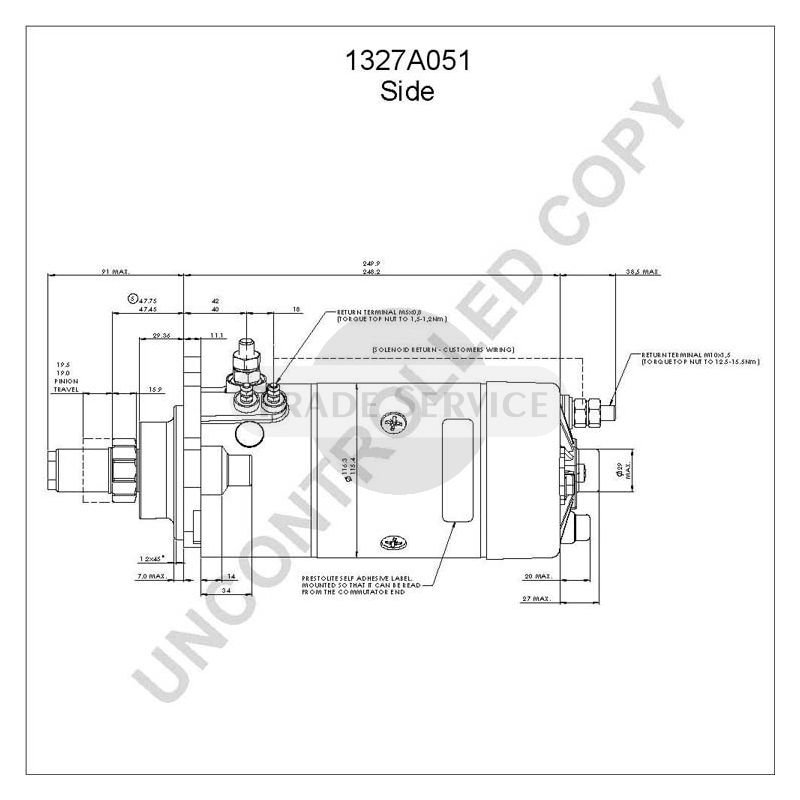 1327A051 Prestolite önindító