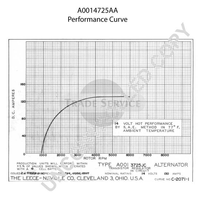 A0014725AA Prestolite generátor