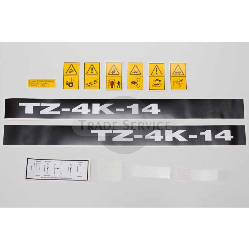 TZ-4K-14 felirat (matrica) készlet (magyar + cseh)