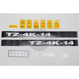 TZ-4K-14 felirat (matrica) készlet (magyar + cseh)