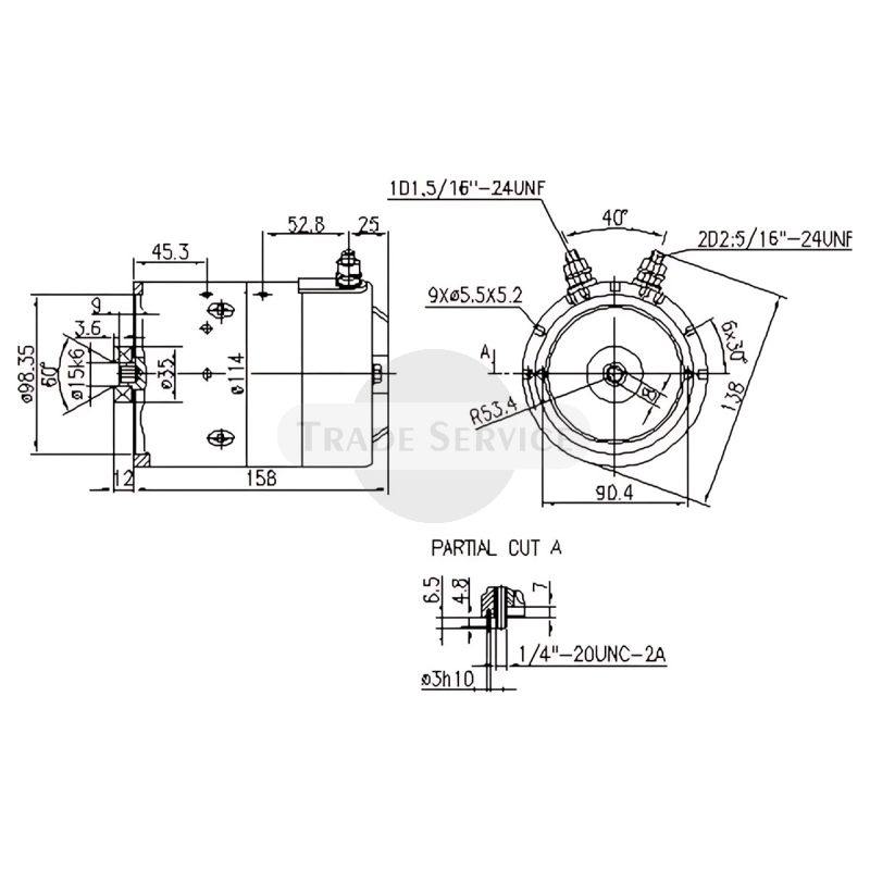 11.216.785 AMJ4575 MAHLE (Letrika, Iskra) egyenáramú motor MM27