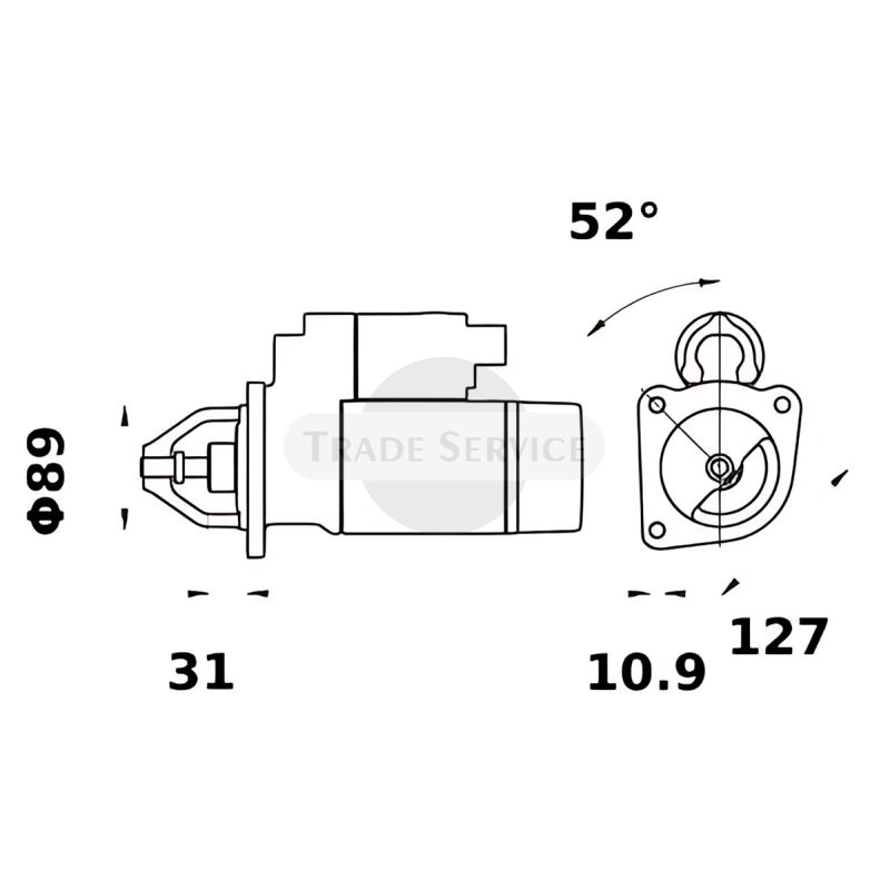 11.132.291 AZF4357 MAHLE (Letrika, Iskra) önindító MS197