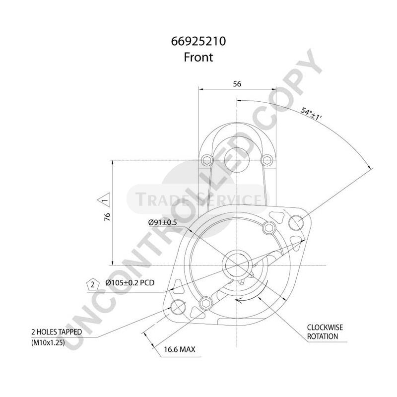 66925210 Prestolite önindító